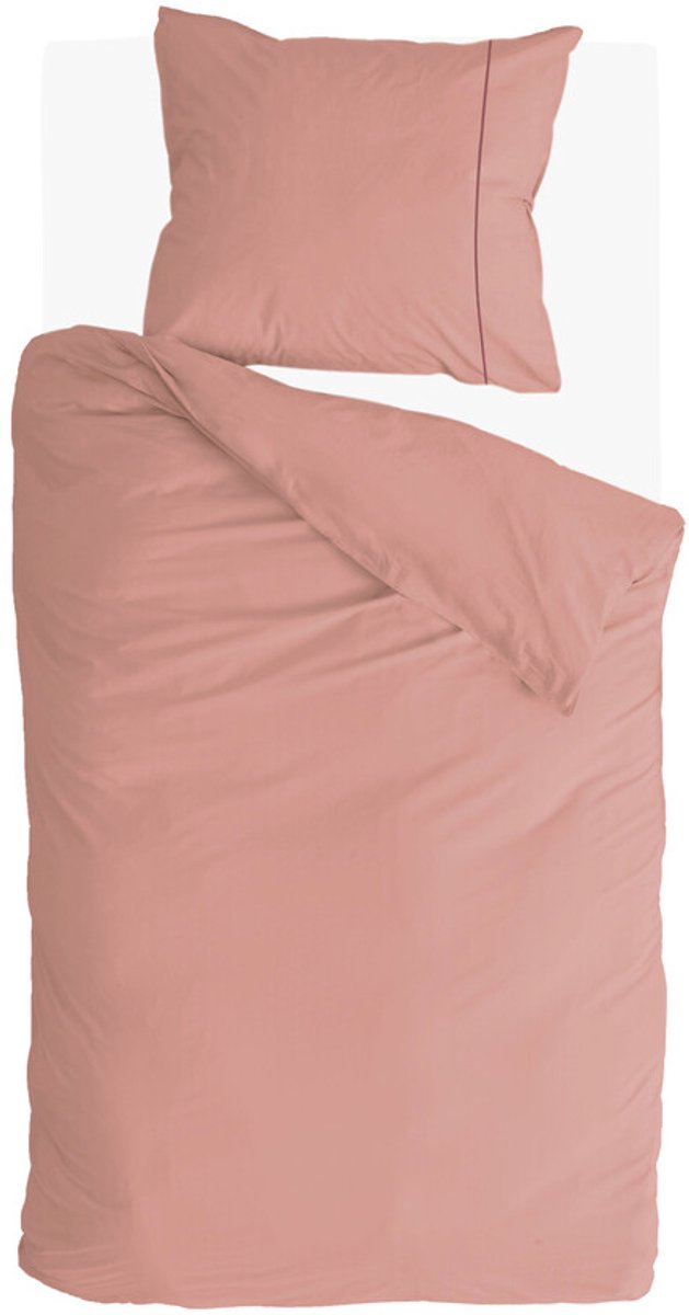 Housse de couette Walra refaite uni essence - 140x220 - 100% coton - rose