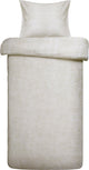 Damai housse de couette ebba - coton bio - 140x200 220 cm - beige + 1 taie d'oreiller 60x70