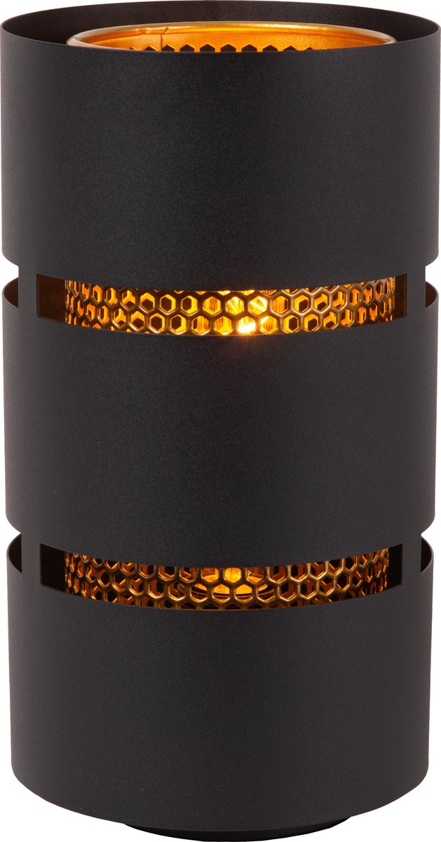 Lucide rosas - lampe de table - ø 16 cm - 1xe27 - noir