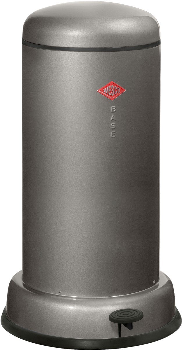 Poubelle Wesco baseboy avec fermeture amortie | 20 litres | métal - graphite | poubelle à pédale