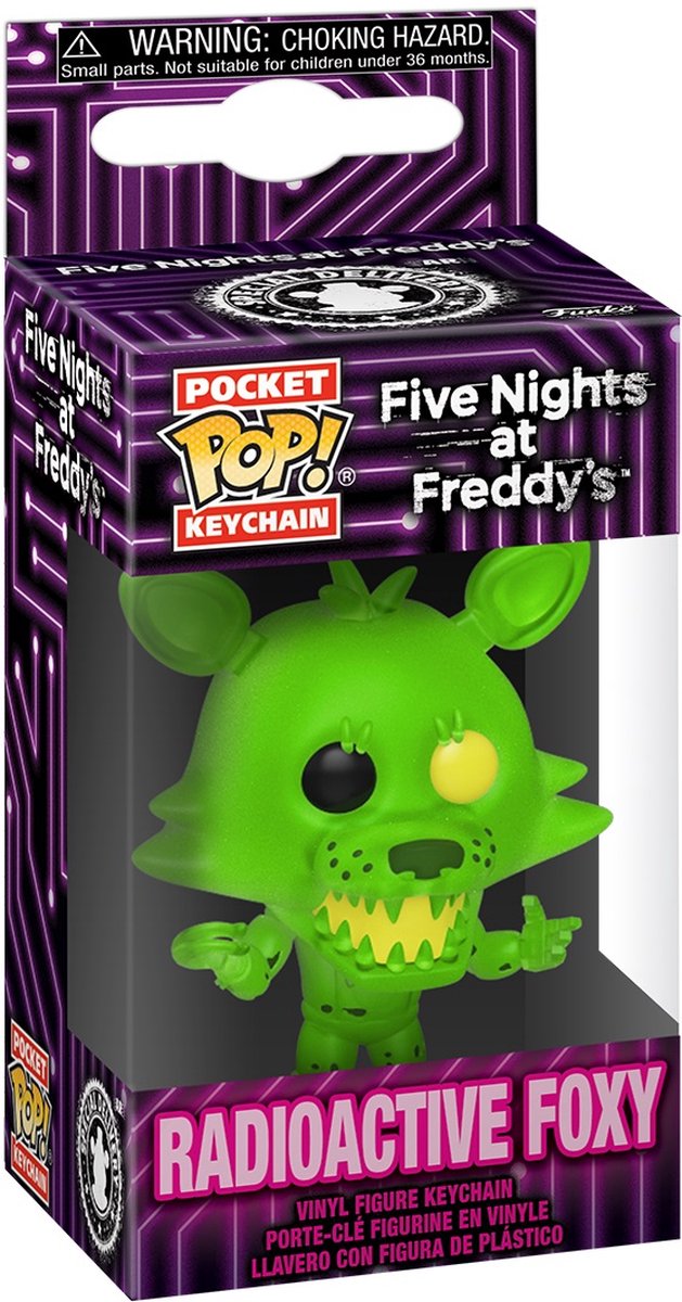 Funko poche pop! porte-clés : cinq nuits chez Freddy's - Foxy radioactif
