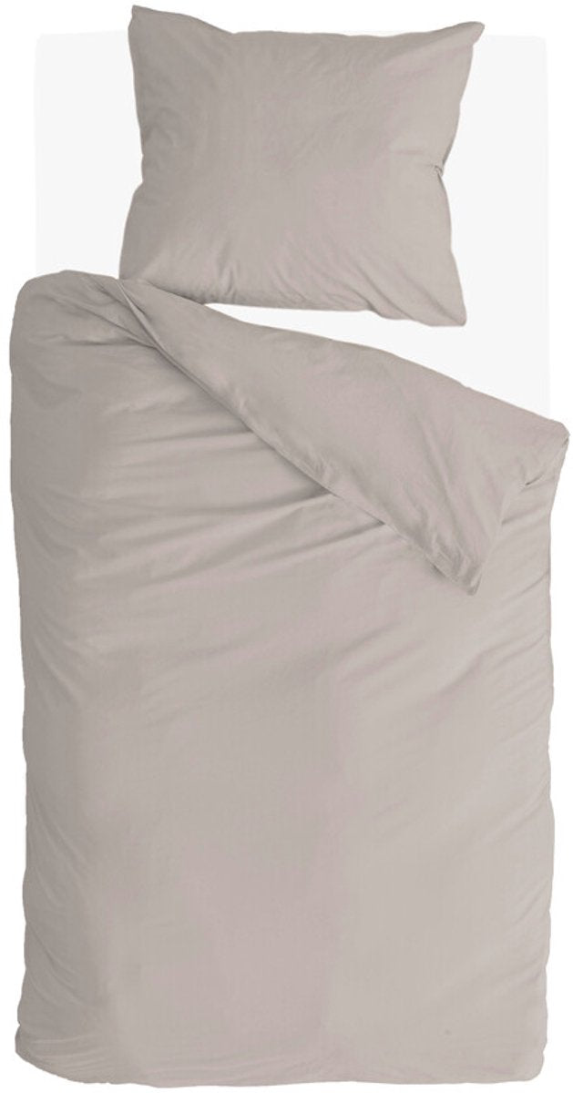 Housse de couette Walra lin élégance - 140x220 - pour : 50% coton bci 50% lin. dos : 100% coton bci - sable