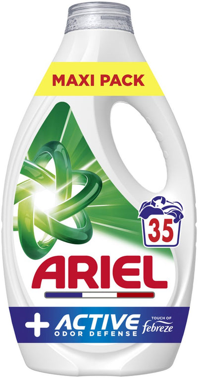 Lessive liquide Ariel + protection active contre les odeurs - 35 lavages