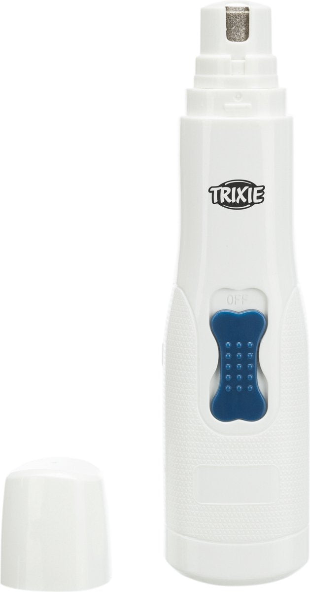 Trixie Nagelvijl Grinder sur les piles blancs