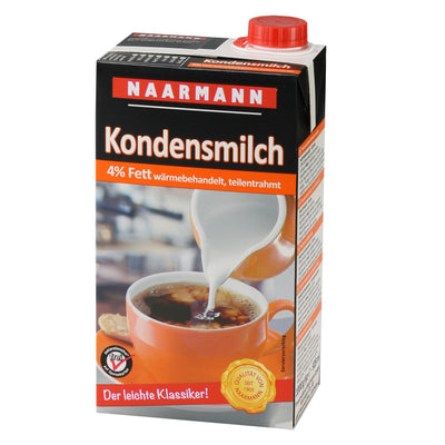 Naarmann café au lait demi-écrémé 4% pack avec bouchon à vis (12x 1 litre)