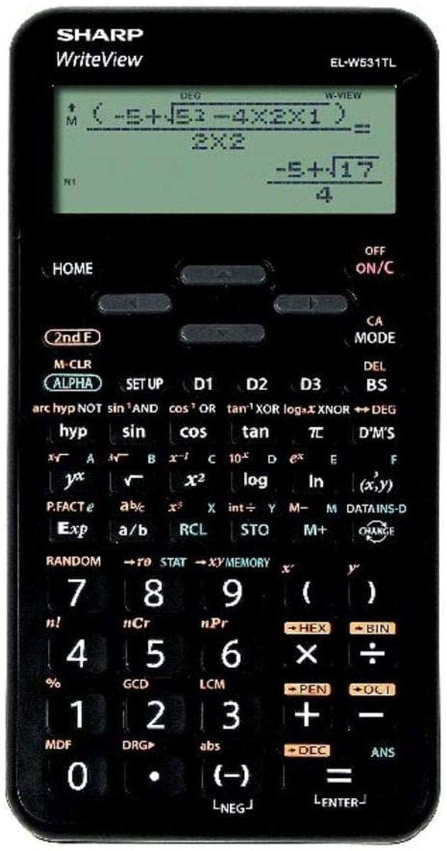 Calculatrice scientifique Sharp - elw531tlbbk - noir - 1x pile LR44 - sh-elw531tlbbk
