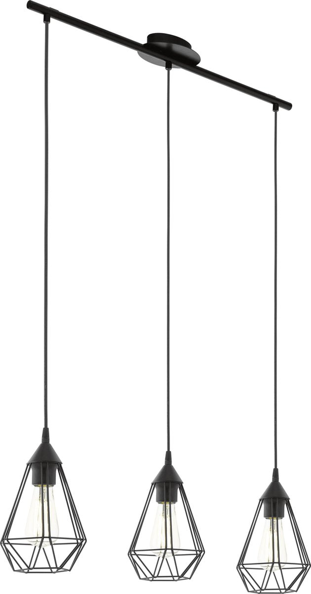 Lampe à suspension Eglo tarbes - e27 - 79 cm - noire