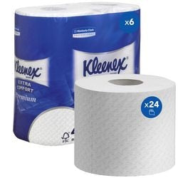 Rouleaux de papier toilette Kleenex extra confort premium 24 pièces