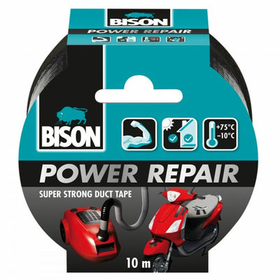 Bison power duct tape noir 10mx4,8cm