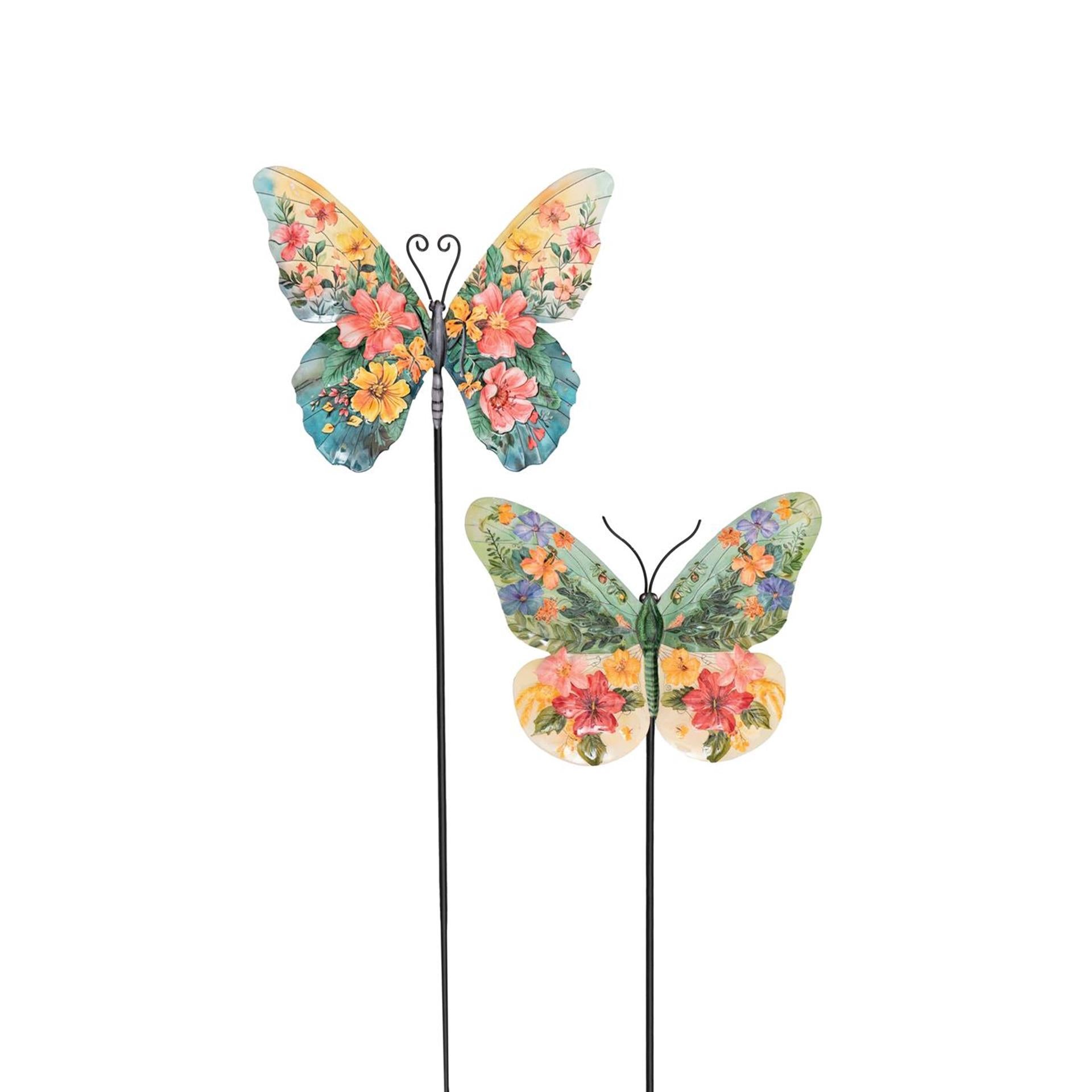 Anna's collection papillon avec fleurs sur bouchon 15x57cm