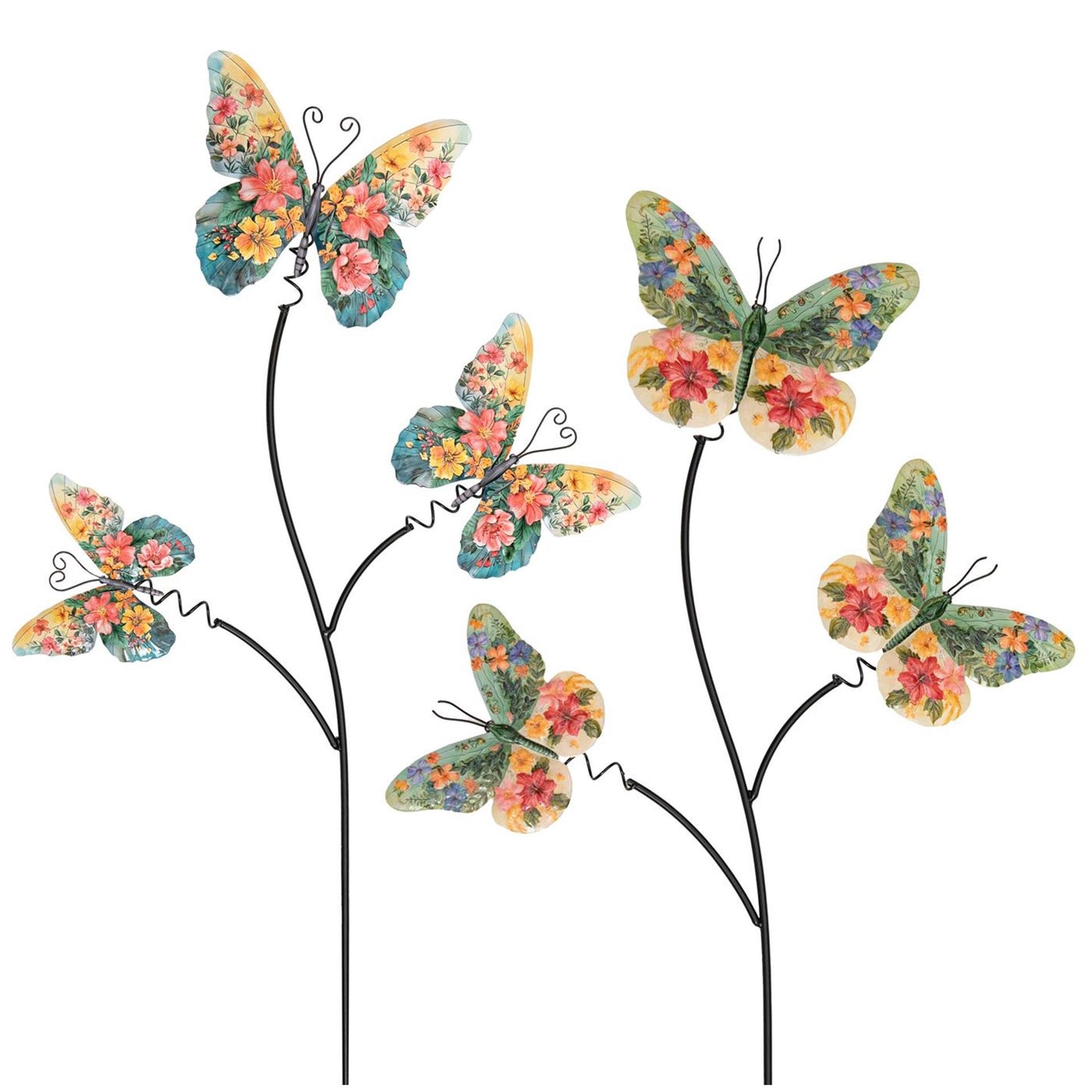 Anna's collection papillons fleurs sur bouchon 35x78cm