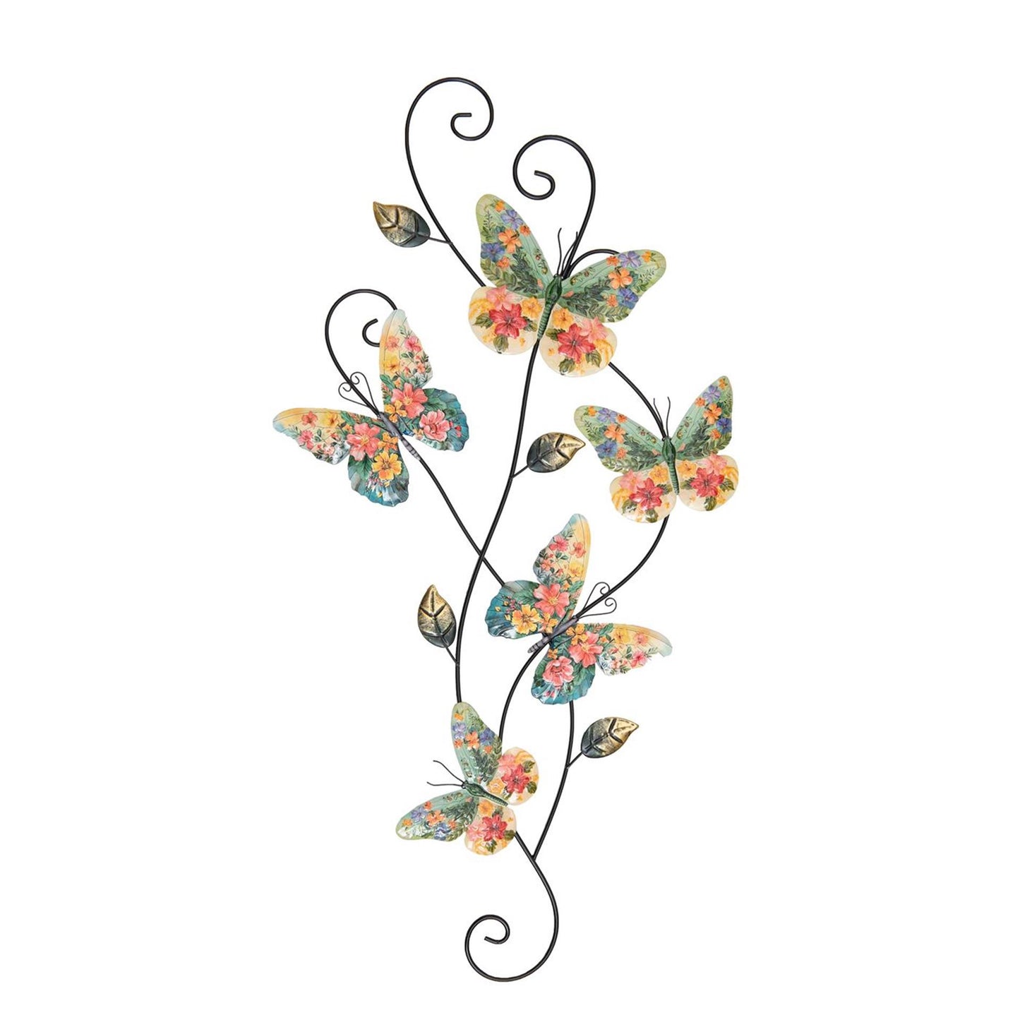Anna's collection déco murale papillons avec fleurs35x1,5x68cm