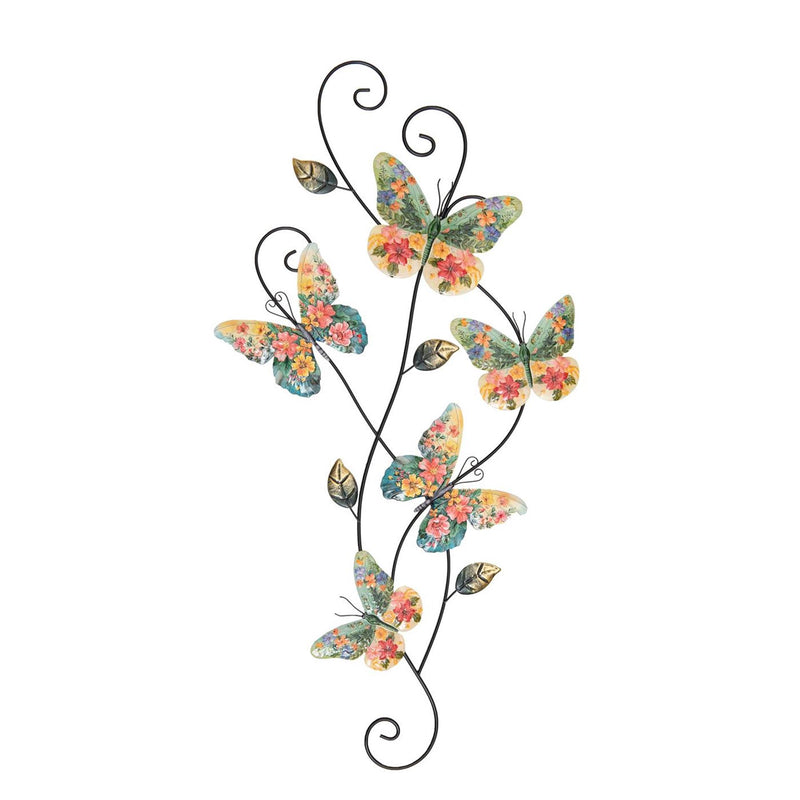 Anna's collection déco murale papillons avec fleurs35x1,5x68cm