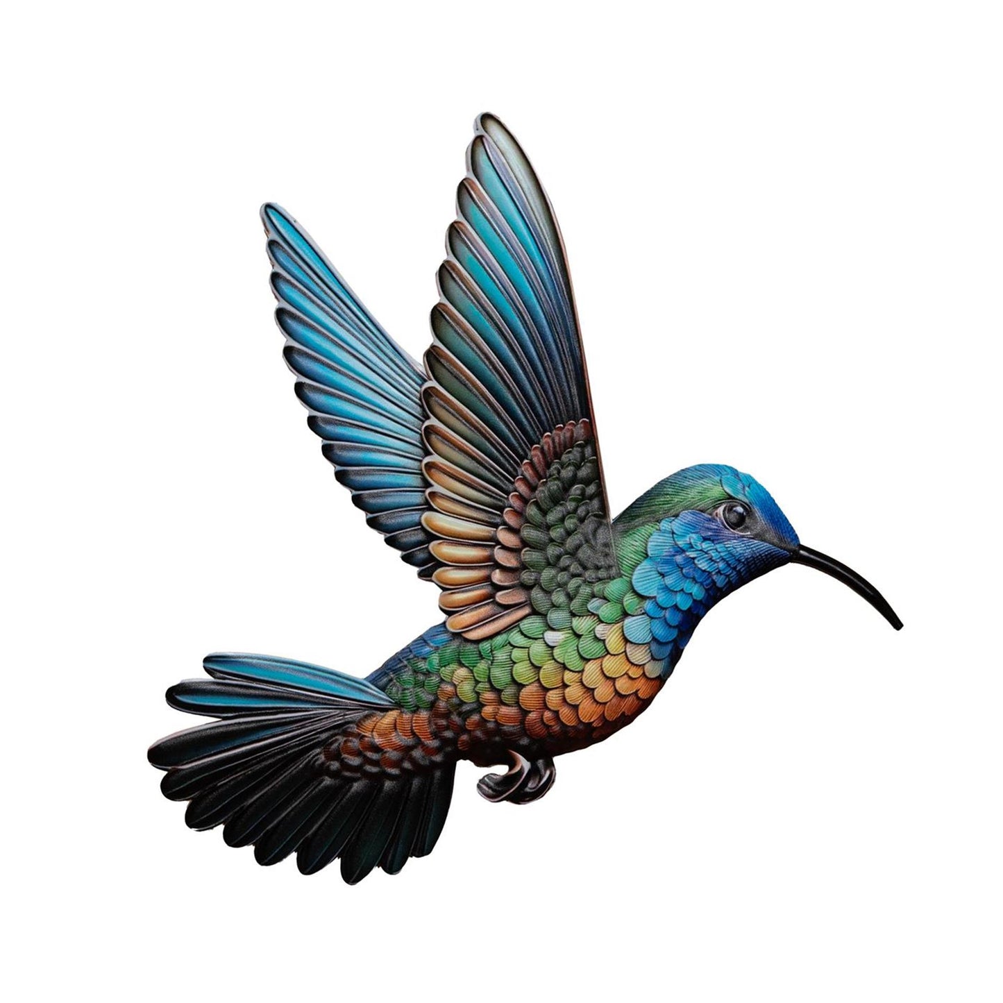 Anna's collection déco murale colibri métal 39x39,5cm