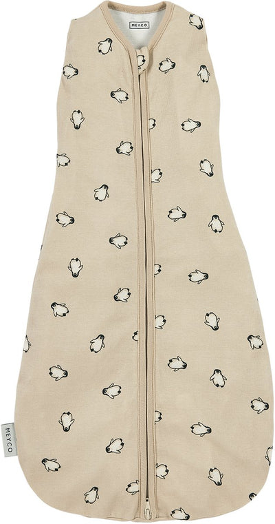 Meyco gigoteuse d'emmaillotage bébé pingouin cocon - sable doux - 4-8 mois - 70 cm - 0,3 tog