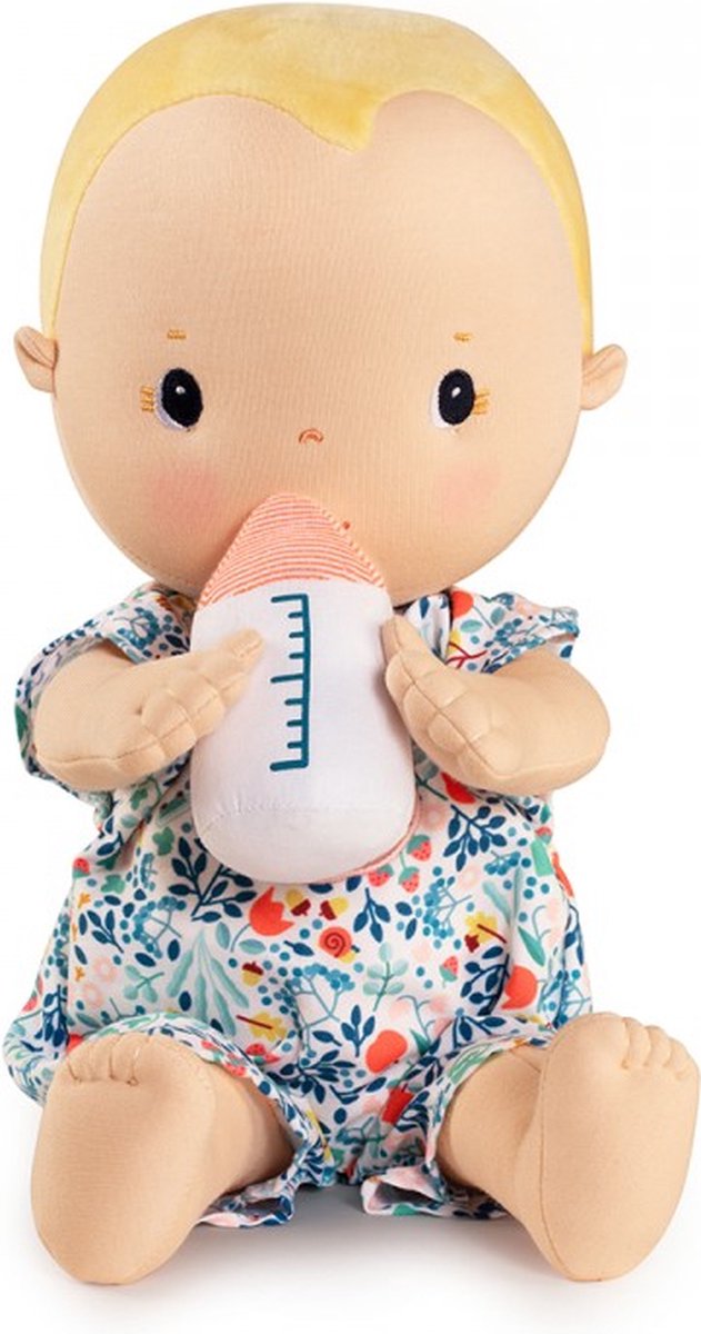 Lilliputiens - baby doll billie - poupée douce 36 cm de haut - avec biberon magnétique - dès 2 ans