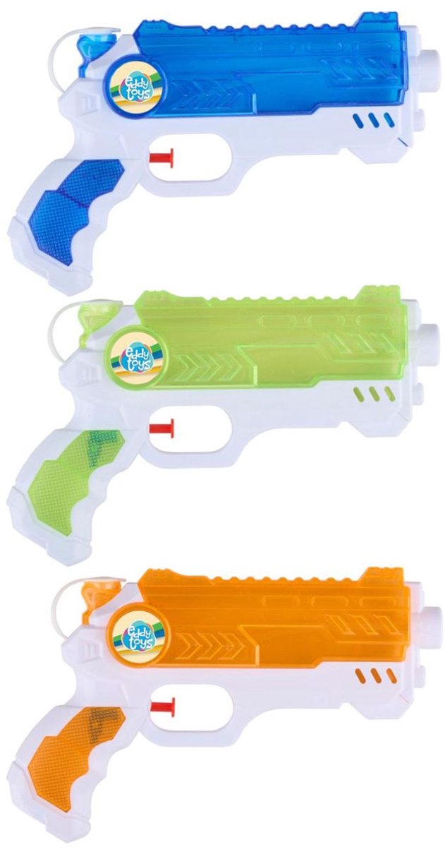 Eddy Toys pistolet à eau 24 cm - jouets d'été - couleurs assorties