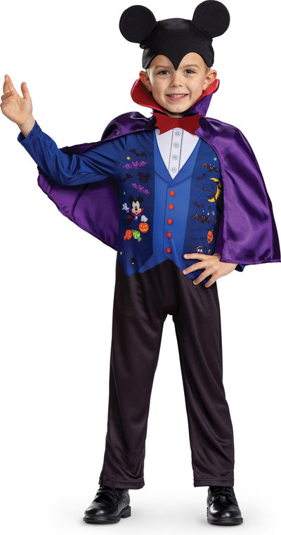 Déguisement Disney Halloween, costume de vampire Mickey classique pour tout-petit, taille M (3-4 ans)