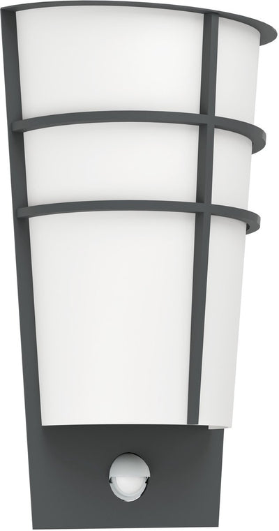 Eglo breganzo 1 - éclairage extérieur - ip44 - applique - 2 lumières - anthracite - blanc