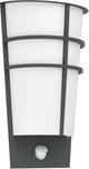 Eglo breganzo 1 - éclairage extérieur - ip44 - applique - 2 lumières - anthracite - blanc