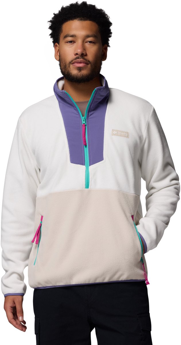 Pull d'extérieur pour hommes en polaire semi-zippée Columbia sequoia grove™ - sel de mer, stormwatch