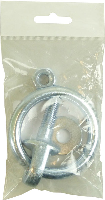 Oeillet d'arrimage Carpoint avec anneau pliable m10 x 35 mm - avec écrou et rondelle - point de fixation pour remorque et remorque - anneau solide pour sangles de tension