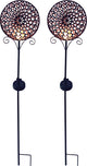Luxform - 2x lampe de jardin avec piquet - soleil mandala - LED - alimentée par l'énergie solaire - lot de 2 pièces