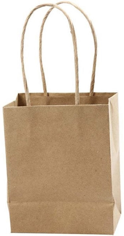 Sacs en papier Creativ company, h: 17 cm, l: 12x7 cm, 125 gr, marron, 10 pièces 1 boîte