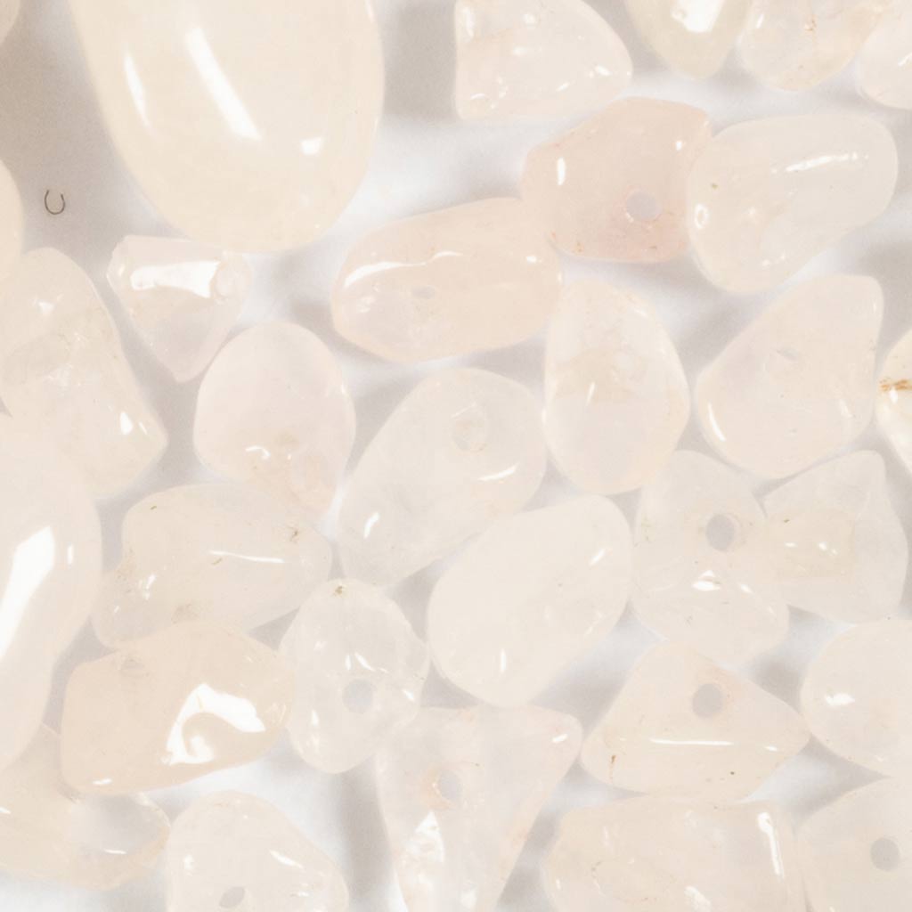 Perles de cristal Creativ Company, quartz rose, d 7-12 mm, diamètre du trou 1 mm, env. 63 pièces, rose, 63 pièces 1 boîte