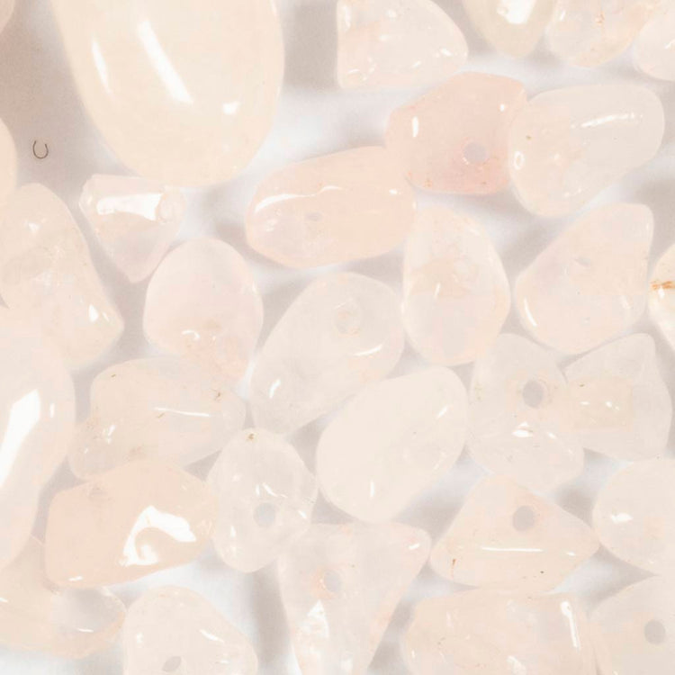 Perles de cristal Creativ Company, quartz rose, d 7-12 mm, diamètre du trou 1 mm, env. 63 pièces, rose, 63 pièces 1 boîte