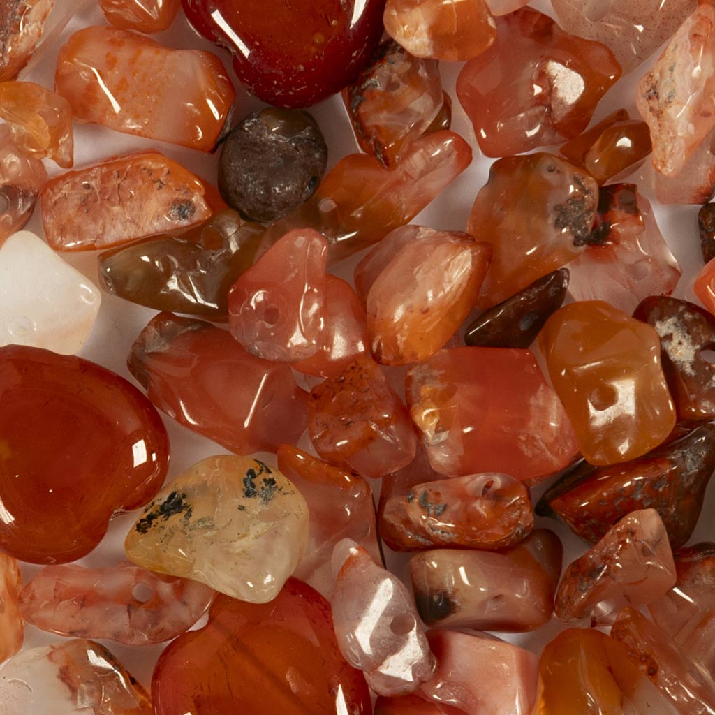 Perles de cristal Creativ Company, aventurine, taille 7-12 mm, diamètre du trou 1 mm, env. 63 pièces, corail, 63 pièces 1 boîte