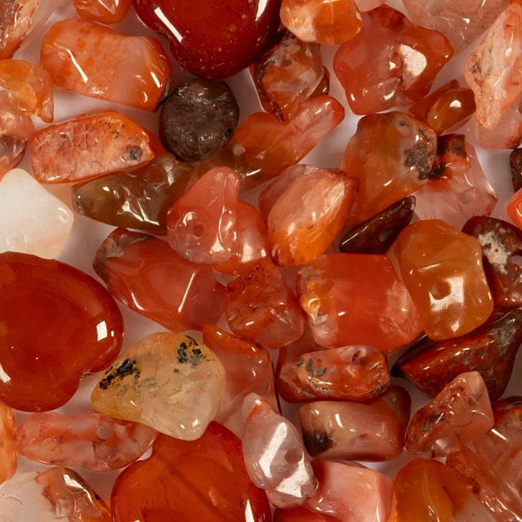 Perles de cristal Creativ Company, aventurine, taille 7-12 mm, diamètre du trou 1 mm, env. 63 pièces, corail, 63 pièces 1 boîte