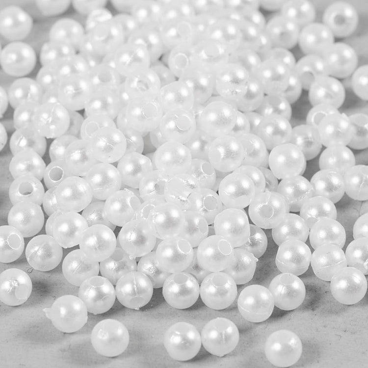 Perles de cire Creativ company, d 4 mm, diamètre du trou 1,5 mm, nacre, 210 pièces 1 boîte
