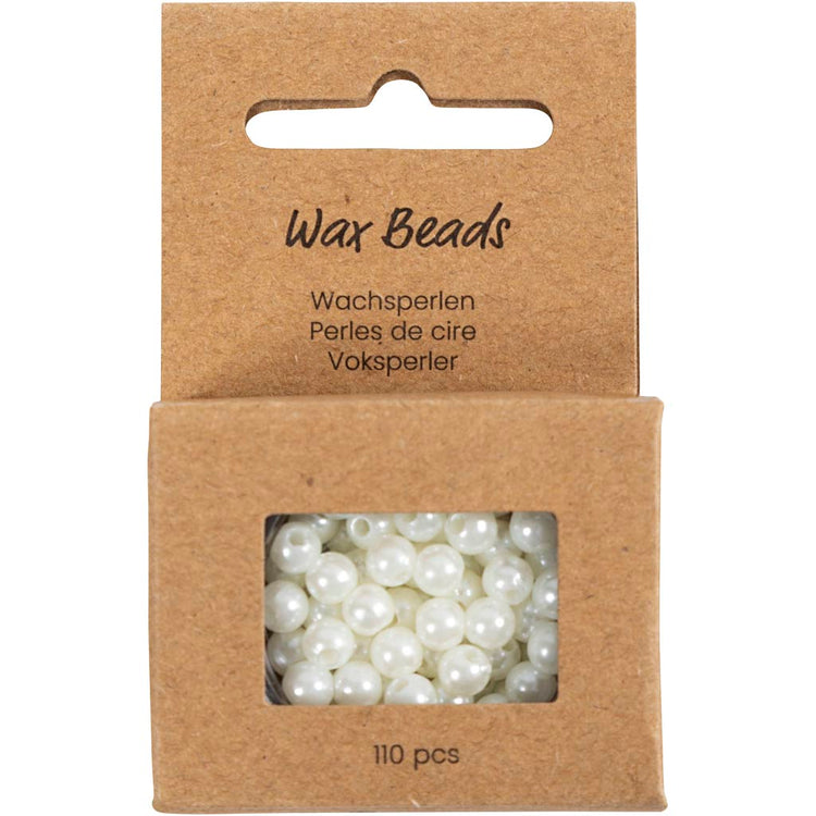 Perles de cire Creativ company, d 5 mm, diamètre de trou 1,7 mm, nacre, 110 pièces 1 boîte