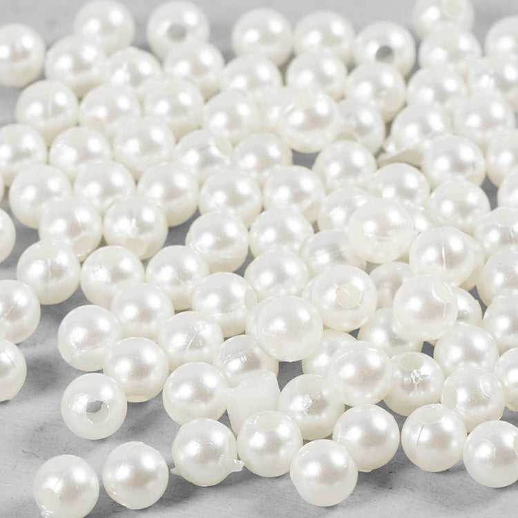 Perles de cire Creativ company, d 5 mm, diamètre de trou 1,7 mm, nacre, 110 pièces 1 boîte