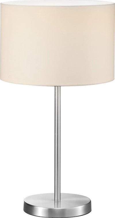 Trio hôtel - lampe de table - nickel mat - excl. 1x e27 4,9 w - interrupteur à cordon