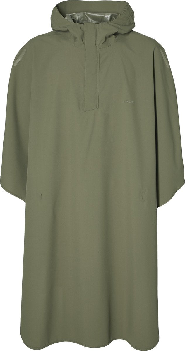 Poncho basilic hoga unisexe vert olive taille unique