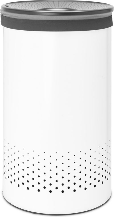Panier à linge Brabantia - avec couvercle - 60 l - blanc gris foncé