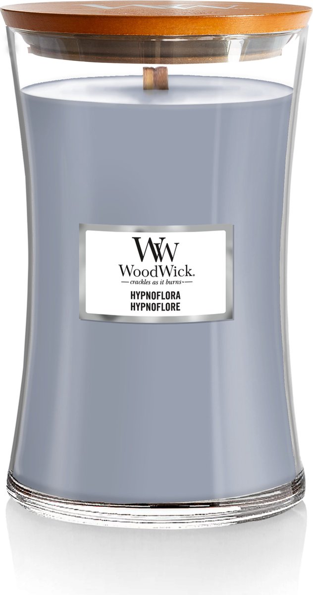 Grande bougie parfumée Woodwick Hourglass - Hypnoflora - 130 heures de combustion