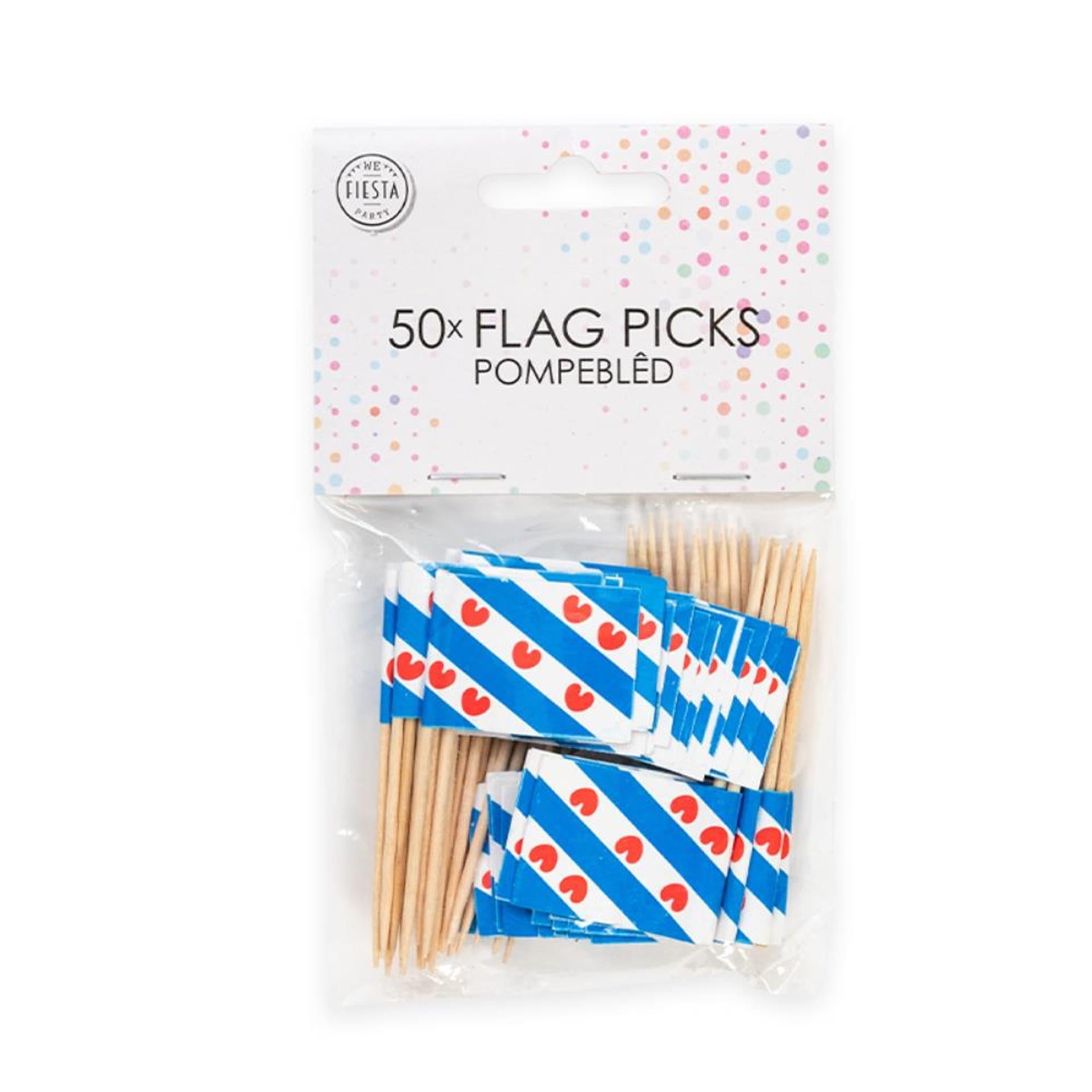 Bâtons de drapeau Globos Frise, paquet de 50 pièces