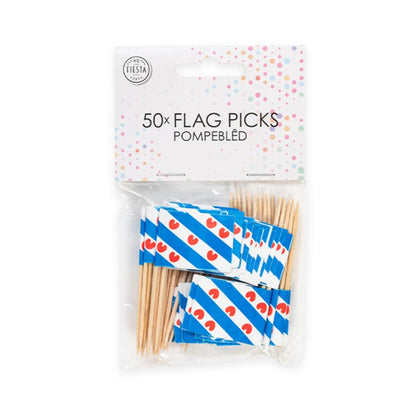Bâtons de drapeau Globos Frise, paquet de 50 pièces