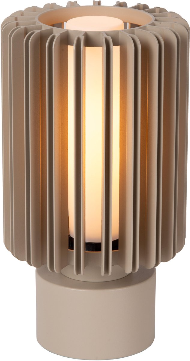 Lucide lambres - lampe de table - ø 15 cm - 1xe27 - taupe