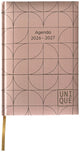 Agenda hebdomadaire Ancor 2026 2027 taille unique A5 noeuds roses