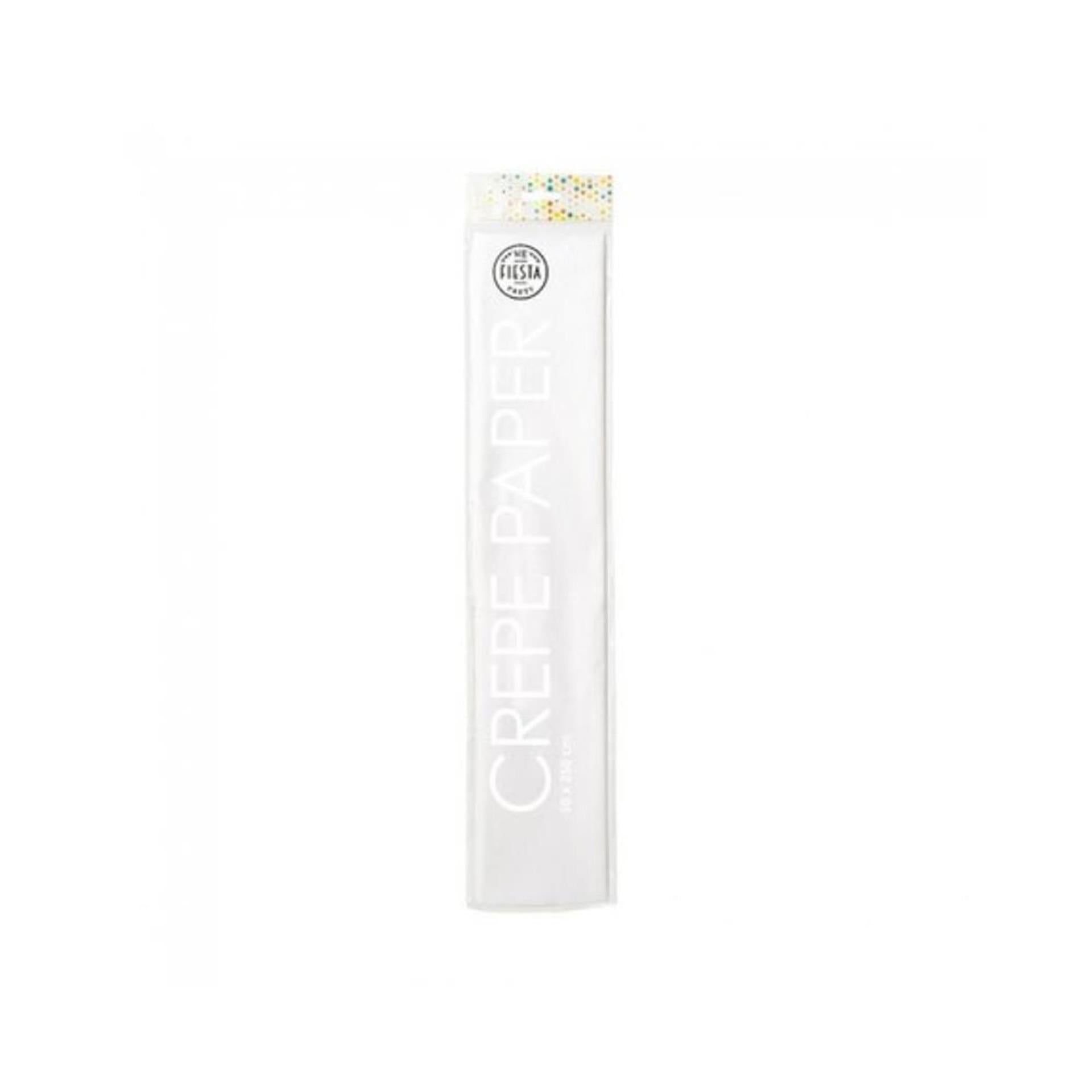 Papier crépon 50x250cm blanc paquet de 12 rouleaux