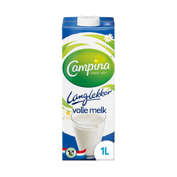 Carton de lait entier au goût long Campina (12x 1 litre)