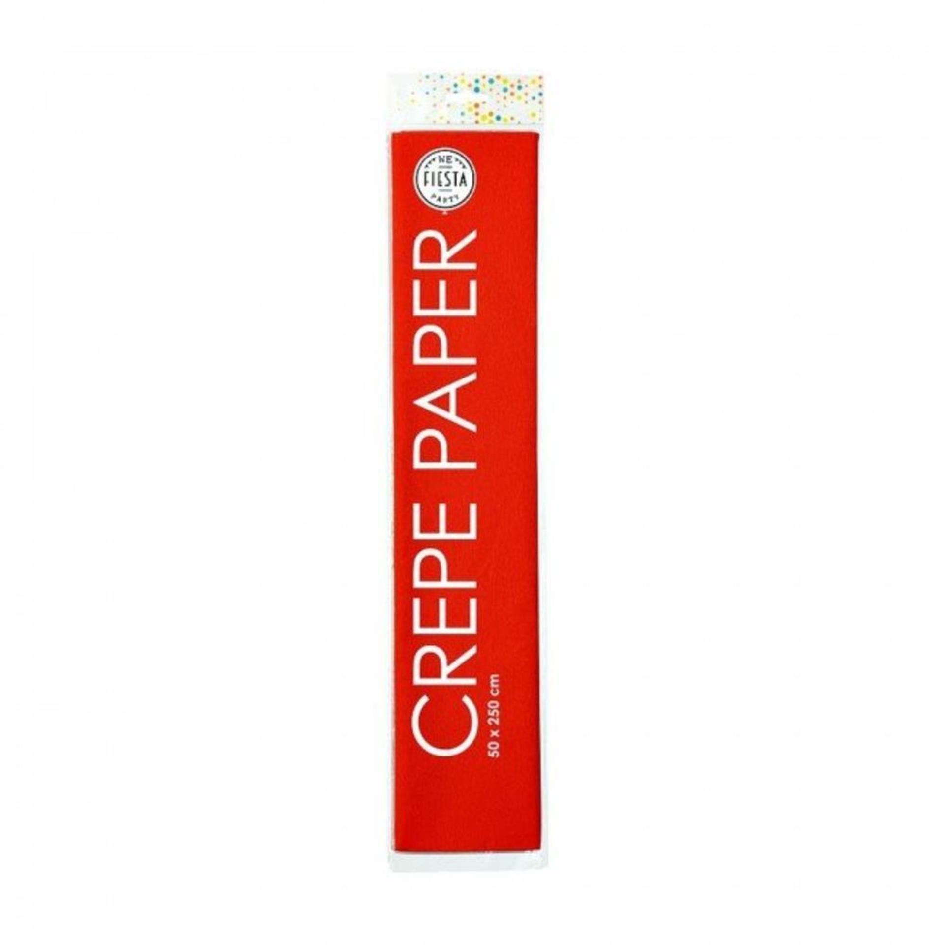 Papier crépon Globos 50x250 rouge pack de 12 rouleaux