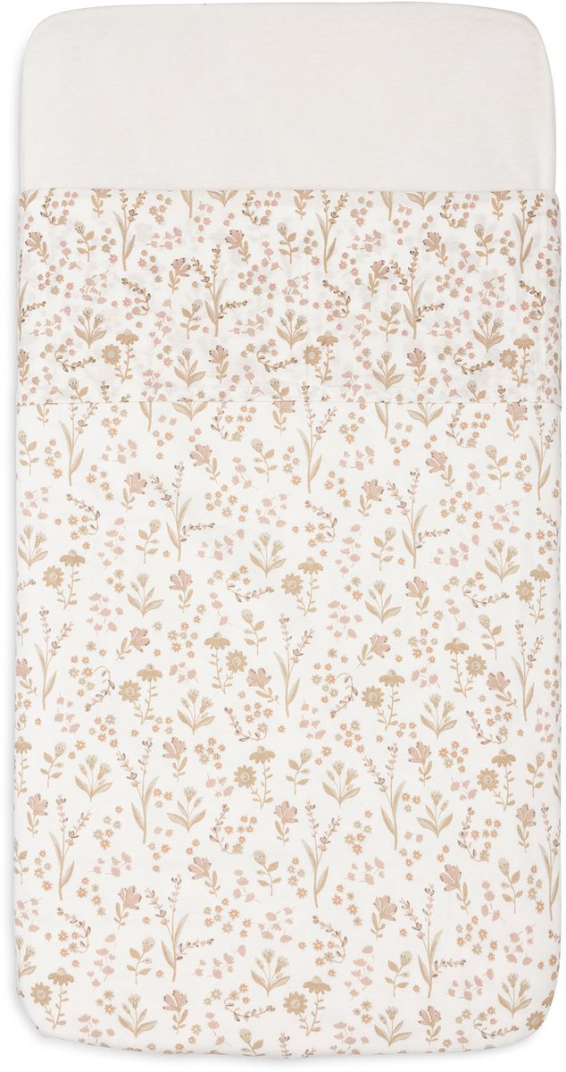 Drap berceau Jollein - 75x100cm - lit bébé - coton - fleuri