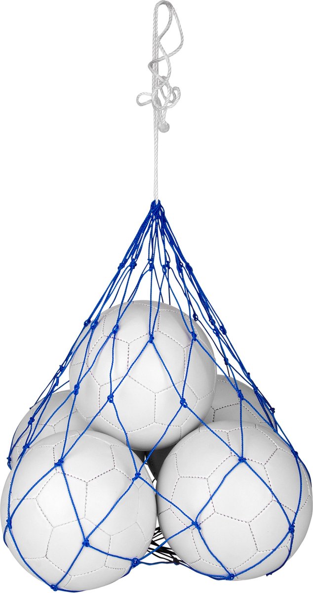 Filet à balles Avento pour 5 balles - blanc cobalt