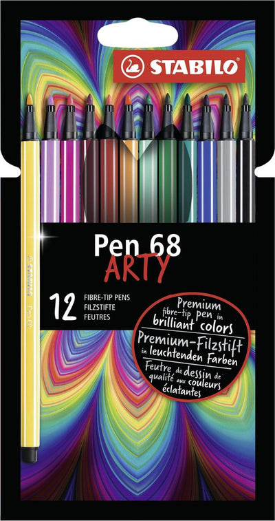 Stabilo Pen 68 Felt -Tip Pens Arty, 12e.