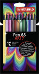 Stabilo Pen 68 Felt -Tip Pens Arty, 12e.